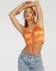 imagen de Datuk Crop Top en Satén Mandarina