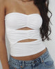 Imagen de Dayu Bandeau Crop Top Blanco