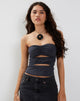 Imagen de Dayu Bandeau Crop Top en Ocean Storm