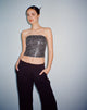 Imagen de Dena bandeau Top en PU Piel de Serpiente Tan