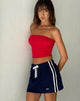 Imagen de Dheca Minifalda azul marino con raya lateral blanca