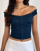 Imagen de Dovica Corset de encaje en azul marino