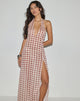 Imagen de Driti Maxi Dress in Chiffon Blurred Check Peach