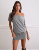 Imagen de Edwina Off The Shoulder Mini Dress in Grey