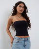 imagen de Elia Heavy Lycra Bandeau Top en Lycra Negro