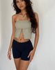 Imagen de Enzie Butterfly Bandeau Top en Lino Verde Pizarra