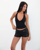 Imagen de Erna Short in Drape Mini Sequin Negro
