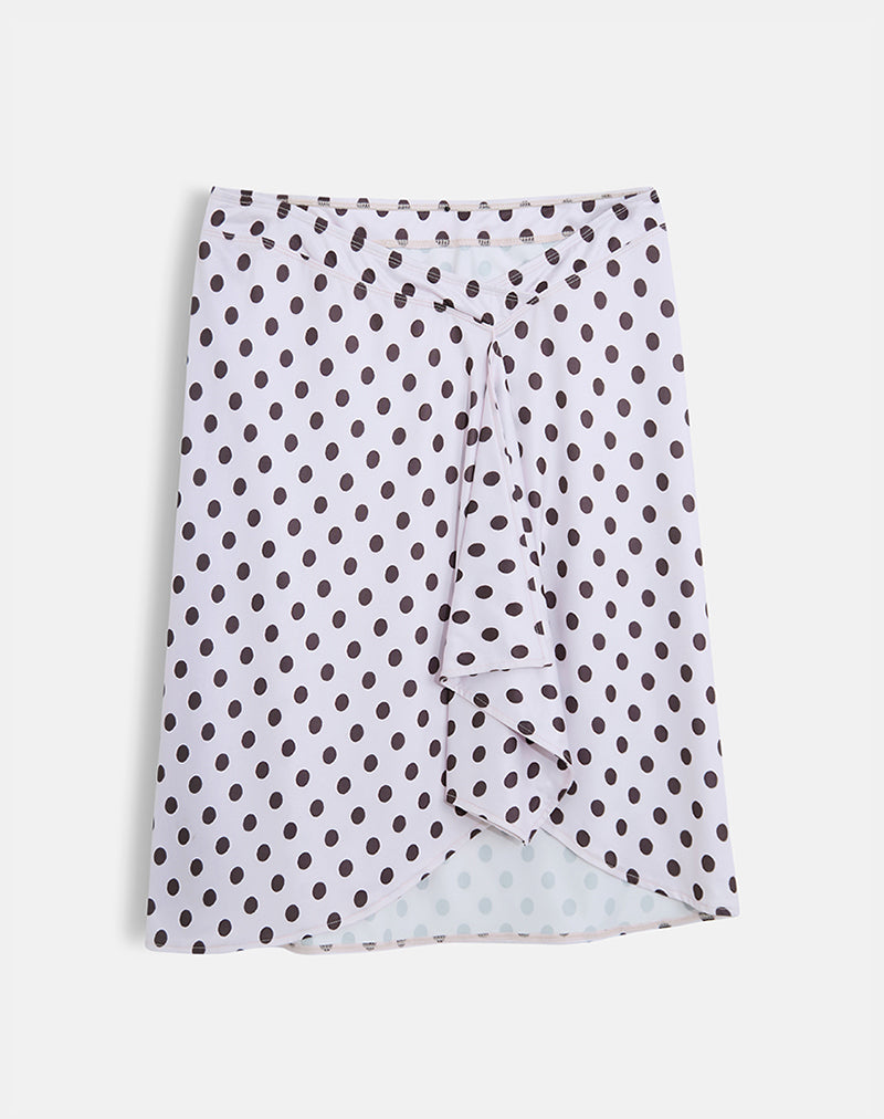 Esmeray Falda Midi de Lunares Retro