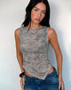 Imagen del chaleco Etta en malla Sheer Gris