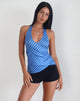 Imagen de Fayez Slinky Top en raya diagonal azul