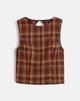 Imagen de Felia Tie Back Top in Red Check