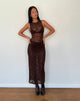 Imagen de Florian Romantic Rose Midi Dress in Flock Brown