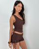 Imagen de Shrine Short en Stretch Broderie Marrón