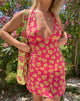 imagen de MOTEL X BARBARA Leana Mini Dress in 90s Beachy Floral Hot Pink