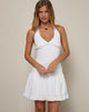 Imagen de Felicia Mini Vestido Cuello Haltern en Crochet Blanco