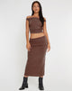 Imagen de Gadis Slinky Midi Skirt in Peppercorn