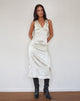 Imagen de Gastari Midi Dress in Satin Jacquard White