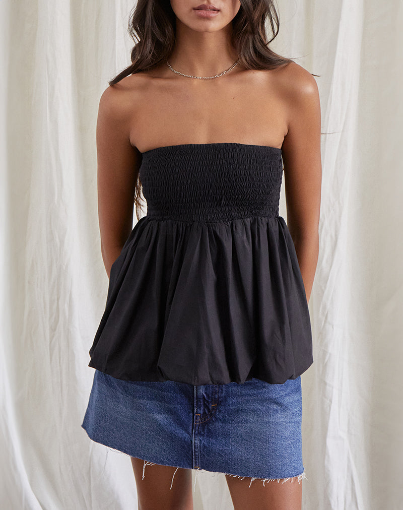 Gaux Puffball Bandeau con Tirantes en Negro