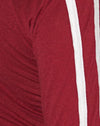 Rojo con ribetes blancos