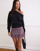 Imagen de Gayani Ruffle Skirt in Stripe Polka Plum