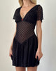 Imagen de Geni Minivestido de Polka Negro Flock