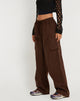 imagen de Geona Wide Leg Cargo Trouser en Marrón