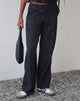 Imagen de MOTEL X JACQUIE Graba Straight Leg Trouser in Sketchy Stripe Negro