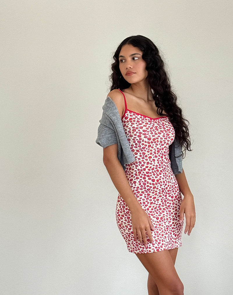 Minivestido Gracias con estampado Fresa 2023
