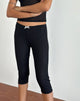 Imagen de Asih Pantalones Capri de Encaje Corazón Negro