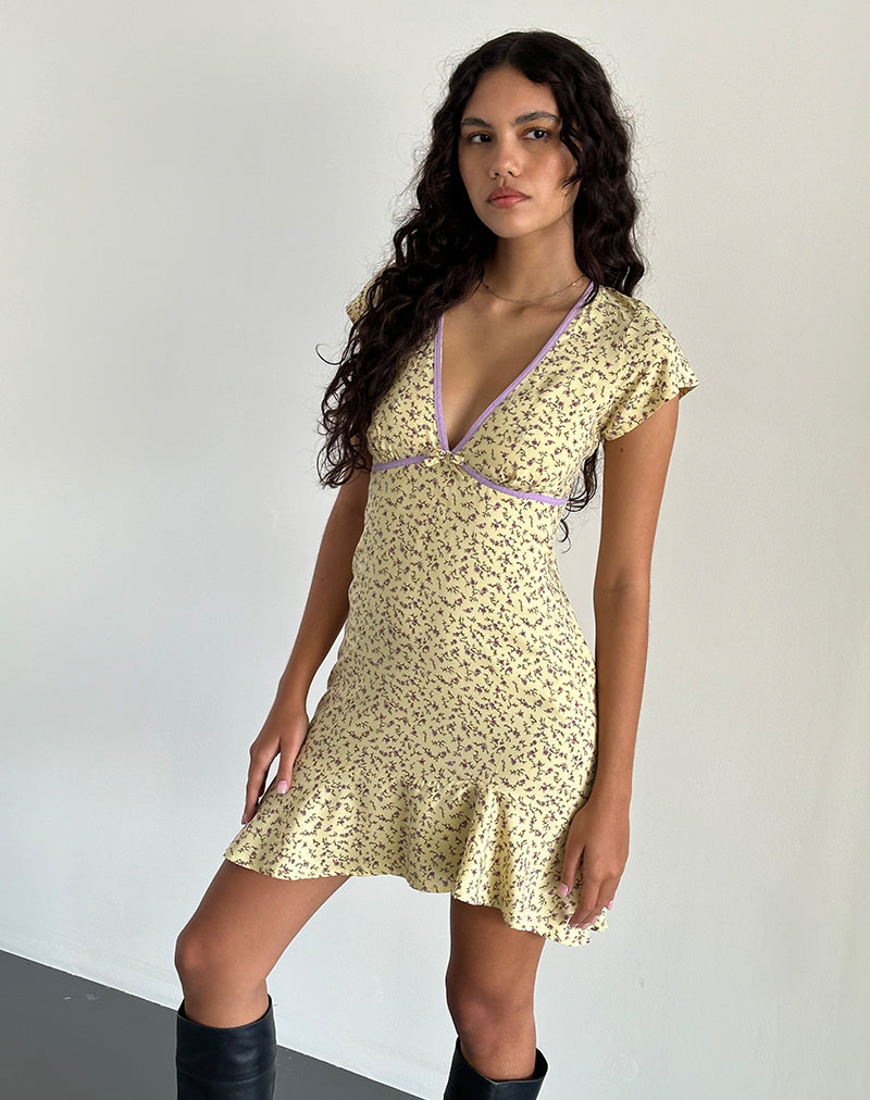 Minivestido Gysele Flor Amarillo