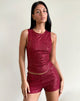 Imagen de Hala Top en Drape Mini Lentejuelas Granate