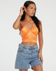 imagen de Haltri Crop Top en Satén Naranja