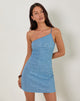 Imagen del minivestido Hamal de lentejuelas azul