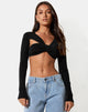 Imagen de Hanta Crop Top en Crepe Negro