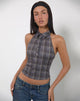 Imagen de Harlo Top con cuello a cuadros Tailoring Gris