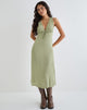 Imagen de Havisla Tie Front Midi Dress in Sage Green