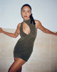 imagen de Hertika Mini Dress in Mixed Animal Flock Khaki