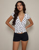 Imagen de Ilase Blusa acampanada en 80s Polka Blanco