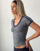 Imagen de Izolde Tee in Grey Navy Sporty Micro Spot
