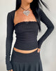 Imagen de Suri Ribbed Shrug Top en Negro