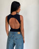 Imagen de Gelsho Open Back Tank Top in Rib Black