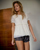Imagen de la blusa Immy de encaje marfil