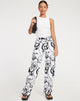 imagen de Parallel Jeans en Mono Doodle Blanco y Negro