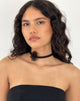 Imagen de Jada Black Rose Choker Necklace de Gemini Jewels