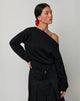 Imagen de Jalira Asymmetric Cinch Jumper in Stripe Negro