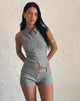 Imagen de Janae Vest Top en sastrería stretch Gris