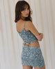 Imagen de Jatemi Corset Top in Blue Ornate Print