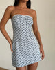 imagen de Javaya Bandeau Mini Dress in Floral Stripe