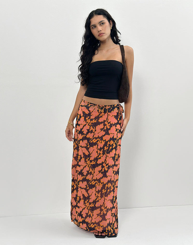 Falda Jezza Slip Maxi en Furnishing Floral