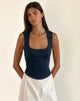 Imagen de Jinisa Corset Top en Azul Marino